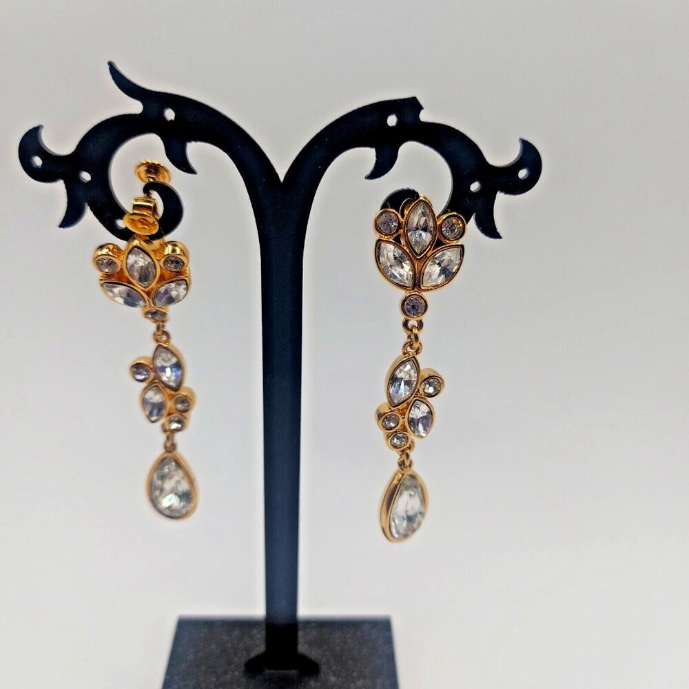 VTG Oscar de la Renta Vintage with Tag by Coro 2.5"  drop RARE GP Rhinestone